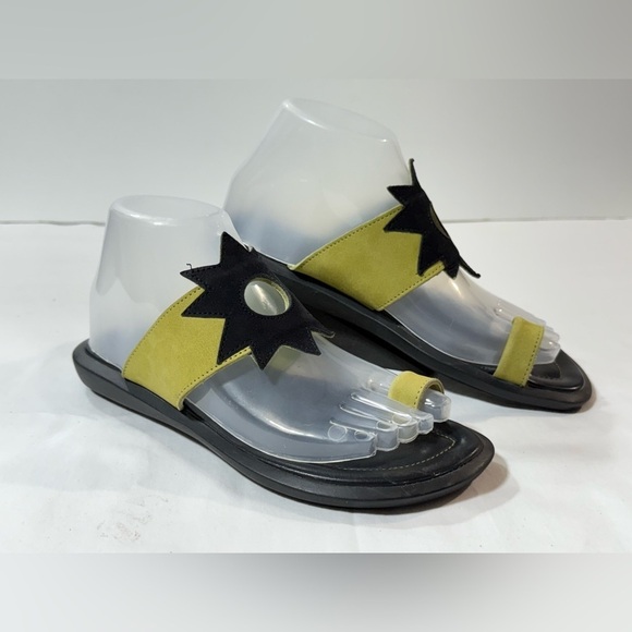 ARCHE  Women's black and green suede sandals size 7 - Picture 2 of 7